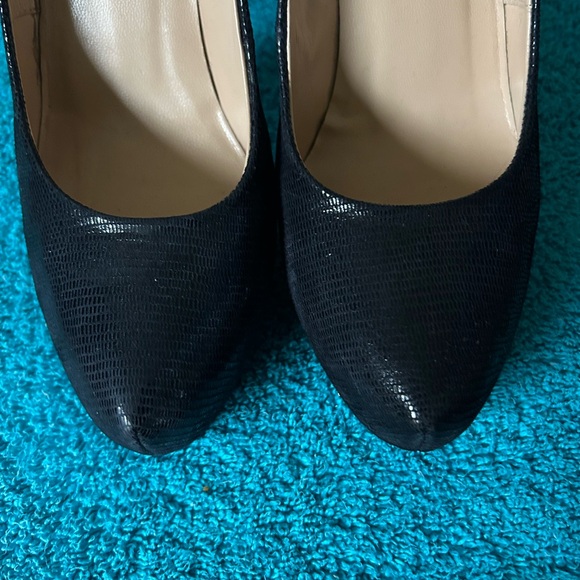 Sasha Fabiani Made in Italy Navy Blue Platform Heels - Picture 10 of 12